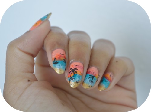 sunset nails (3)